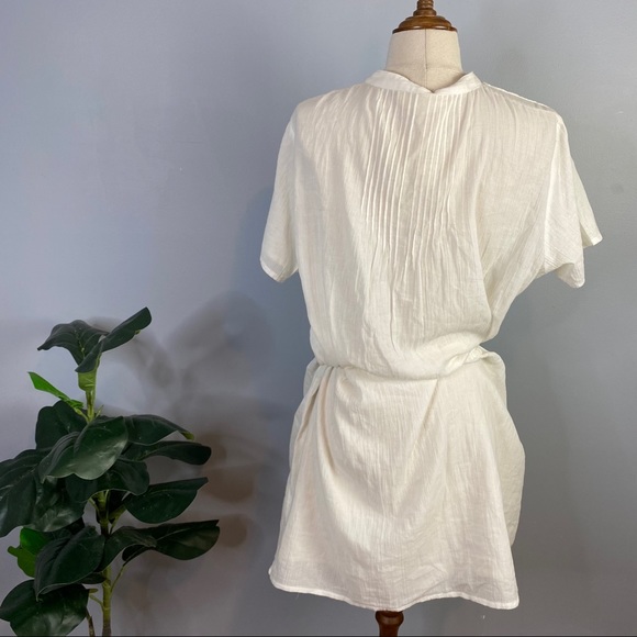 athe Womens Size 42 (12) White Bogo Cotton Dress - Picture 7 of 9